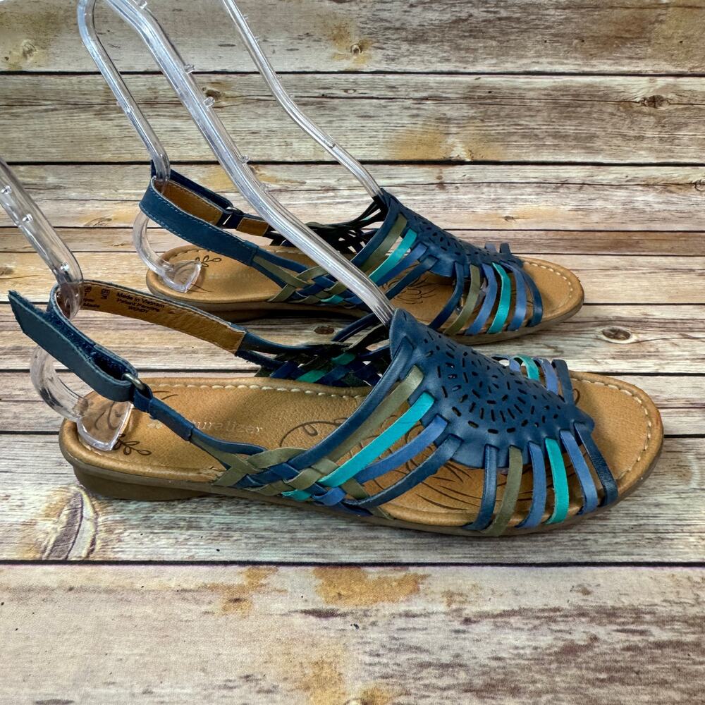 Naturalizer N5 Comfort Womens Blue Green Open Toe Hurache Sandals 11W - Picture 2 of 6